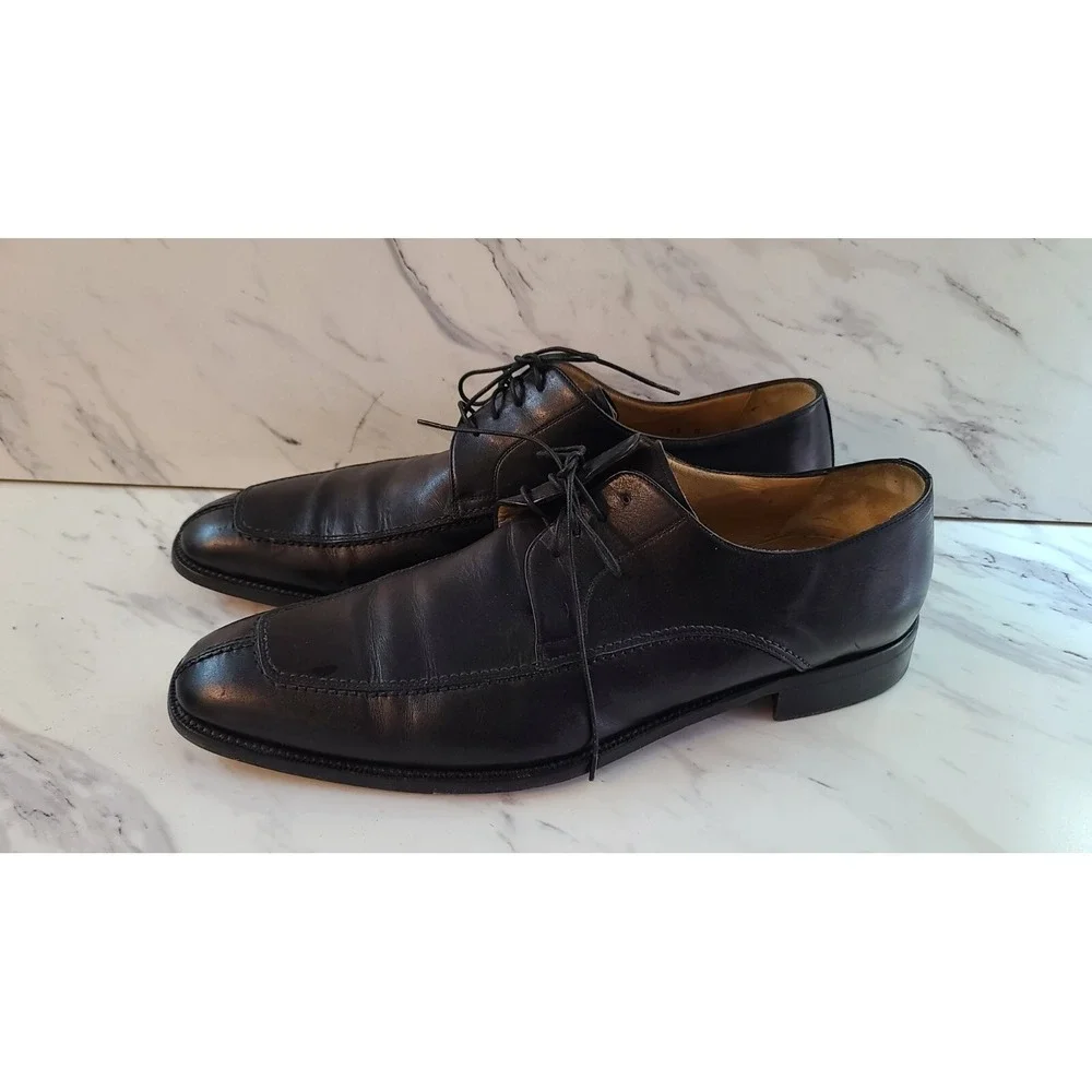 NORDSTROM Bologna Men's Black Leather Split Toe Oxford @100 Shoes Sz 13‎ Italy